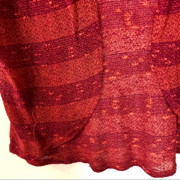 *3/$15 Open Front Short Sleeve Orange Purple Sweater XL - Picture 4 of 8